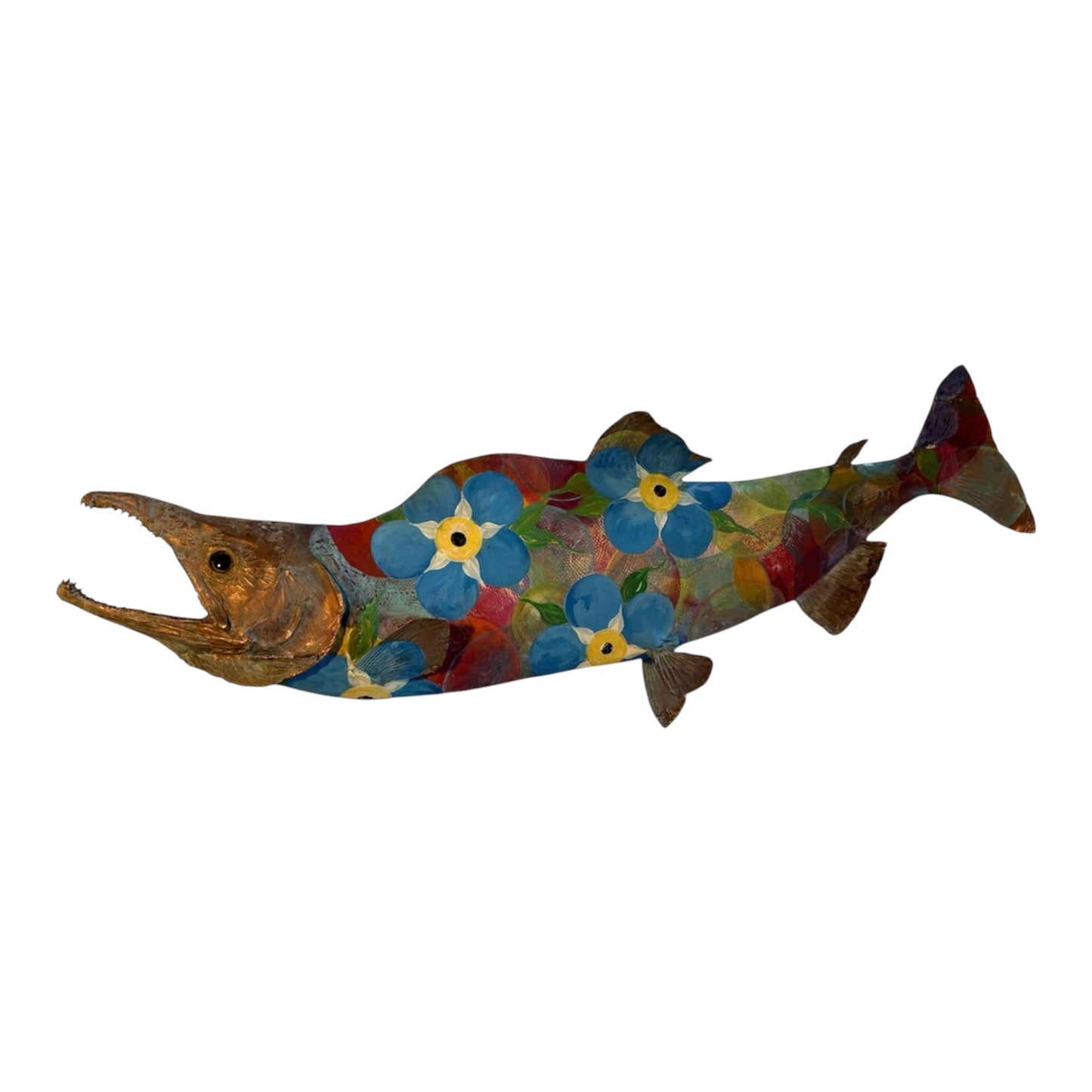 Original Taxidermy Hand-Painted Salmon